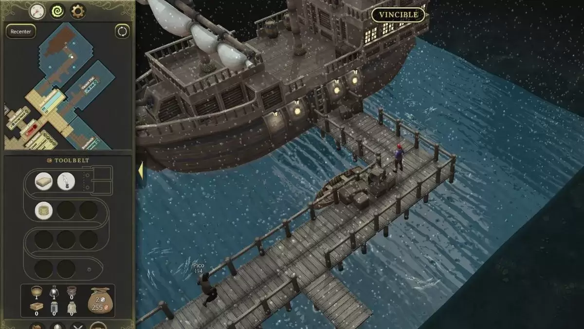 The Vincible's location in Brighter Shores