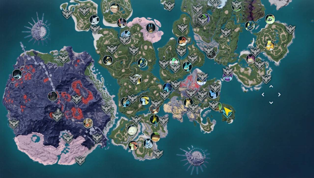 Descripción general del mapa de Palworld