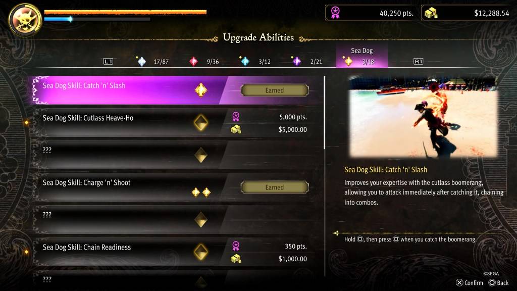 The Catch 'n' Slash Upgrade voor Goro in Like a Dragon: Pirate Yakuza in Hawaii