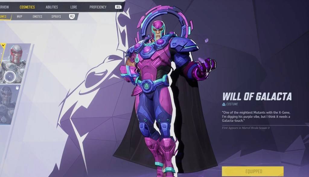 Magneto ในความประสงค์ของเขาเกี่ยวกับ Skin Galacta ในเมนูการเลือก