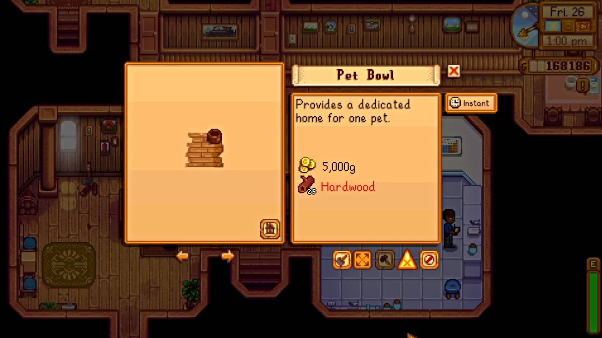 PET BOWC al Robin's Shop nella Stardew Valley