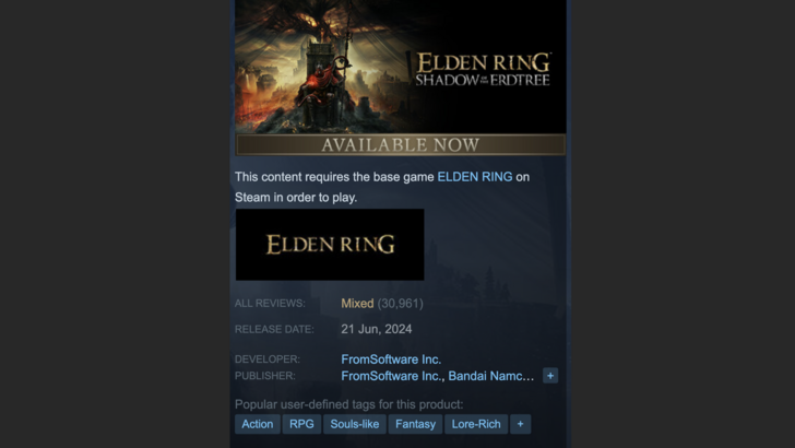 Elden Ring Shadow of the Erdtree 'terlalu sukar' untuk pemain