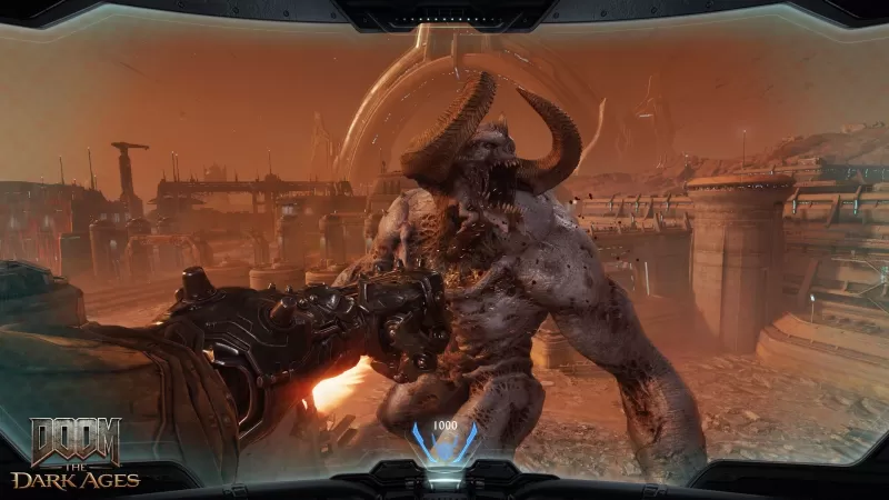 メカの戦いは、パシフィックリムスケールのパンチアップです。 |画像クレジット：IDソフトウェア / Bethesda