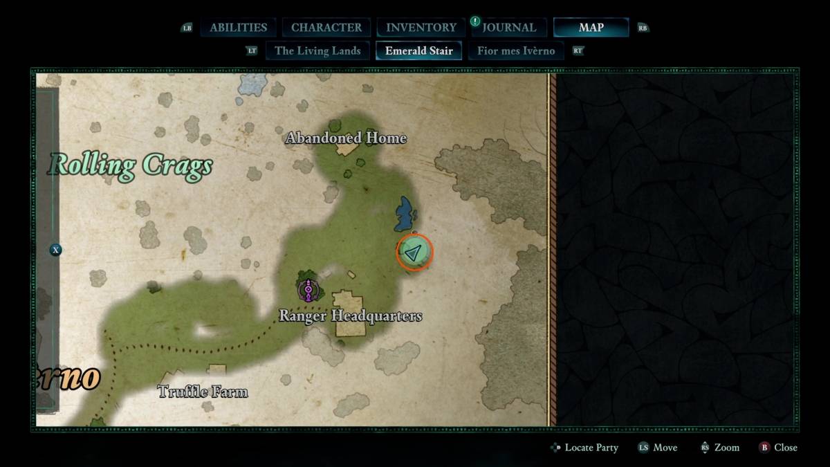 Gameplay dichiarato che mostra la posizione della mappa del tesoro della mappa delle tasche pratiche