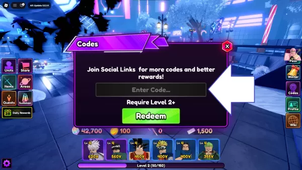 Une capture d’écran d’Anime Reversal dans Roblox montrant le jeu